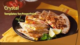  Presentation with paddy rice and corn - Amazing PPT theme having mex - mexican quesadilla with tomato corn backdrop and a tawny brown colored foreground