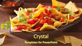  Presentation with jalapeno - Colorful PPT layouts enhanced with mex - nachos loaded with salsa cheese backdrop and a tawny brown colored foreground
