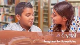  Presentation with fun - Slide deck having mexican - hispanic boy and girl having background and a coral colored foreground