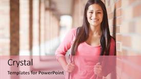  Presentation with college campus - Amazing slide deck having mexican - portrait of a hispanic college backdrop and a coral colored foreground