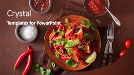  Presentation with mexican chili - Slide deck enhanced with mexican avocado bean sandwich with tomato chili scallion background and a tawny brown colored foreground