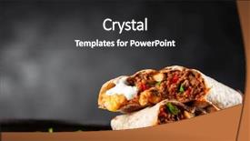  Presentation with mexican hats - PPT theme consisting of mexican beef burrito background and a black colored foreground