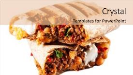  Presentation with beef - Presentation theme featuring mexican beef burrito background and a  colored foreground