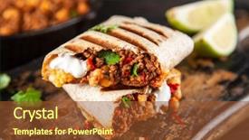  Presentation with beef - Cool new slide set with mexican beef burrito backdrop and a  colored foreground