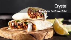  Presentation with beef - Amazing PPT layouts having mexican beef burrito backdrop and a  colored foreground