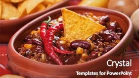  Presentation with mexican chili - Colorful theme enhanced with mexican chili con carne backdrop and a tawny brown colored foreground