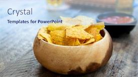  Presentation with mexican - Colorful PPT theme enhanced with mexican-chips-in-a-basket backdrop and a sky blue colored foreground