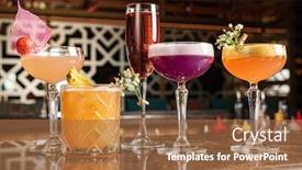  Presentation with cocktail bar - Presentation design featuring mexican-cocktail-in-the-bar background and a coral colored foreground