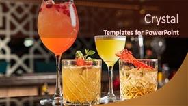  Presentation with cocktail bar - Beautiful slide deck featuring mexican-cocktail-in-the-bar backdrop and a wine colored foreground