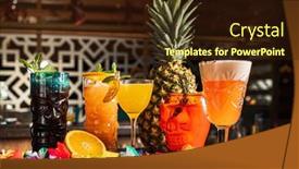  Presentation with cocktail bar - Colorful presentation design enhanced with mexican-cocktail-in-the-bar backdrop and a wine colored foreground