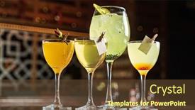  Presentation with cocktail bar - Slide set enhanced with mexican-cocktail-in-the-bar background and a tawny brown colored foreground
