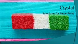  Presentation with mexico flag - Colorful presentation theme enhanced with mexican coconut flag candy striped backdrop and a cyan colored foreground