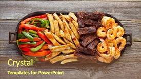  Presentation with mexican fajitas - Amazing presentation theme having mexican combo beef and chicken backdrop and a tawny brown colored foreground