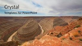  Presentation with park - Audience pleasing theme consisting of mexican desert - goosenecks state park backdrop and a  colored foreground