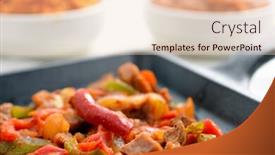  Presentation with mexican restaurant - Presentation design with mexican dinner being served in a restaurant background and a lemonade colored foreground