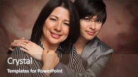  Presentation with daughter - Amazing slide deck having mexican family culture - attractive multiethnic mother and daughter backdrop and a tawny brown colored foreground