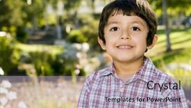  Presentation with mexican culture - Cool new PPT theme with mexican family culture - cute little boy playing outside backdrop and a light blue colored foreground
