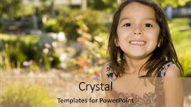  Presentation with mexican culture - Presentation theme having mexican family culture - cute little girl playing outside background and a coral colored foreground