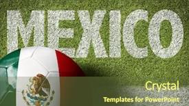  Presentation with soccer field - Cool new presentation with mexican flag - soccer field with the text backdrop and a tawny brown colored foreground