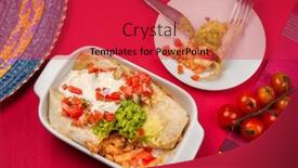  Presentation with spicy food - Audience pleasing presentation consisting of mexican-food-cuisine-of-south backdrop and a red colored foreground