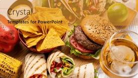  Presentation with mexican food - PPT layouts enhanced with mexican-food-featuring-tacos-burritos background and a gold colored foreground