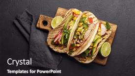  Presentation with tacos - Slides enhanced with mexican-food-featuring-tacos background and a dark gray colored foreground