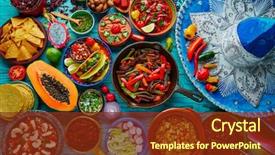  Presentation with mexico - Theme having mexican food mix colorful background background and a tawny brown colored foreground