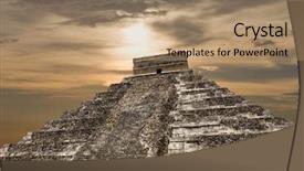  Presentation with mayan - Beautiful theme featuring african elephant stopping and posing for a photo backdrop and a mint green colored foreground