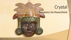  Presentation with light hanging - Audience pleasing presentation consisting of mexican war - ornate myan mask hanging backdrop and a lemonade colored foreground