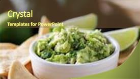  Presentation with tortilla - Slide deck consisting of mexican guacamole and tortilla chips background and a tawny brown colored foreground