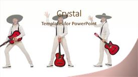  Presentation with mexican - Slides enhanced with mexican guitar player isolated background and a cream colored foreground