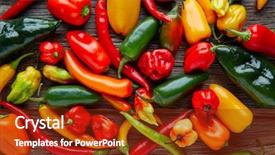  Presentation with mexican chili - PPT layouts with mexican hot chili peppers colorful background and a tawny brown colored foreground