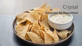  Presentation with blanco - Beautiful slide deck featuring mexican-hot-queso-blanco-cheese backdrop and a coral colored foreground