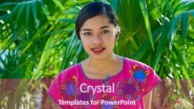  Presentation with mayan - PPT theme featuring mexican latin woman with mayan background and a violet colored foreground