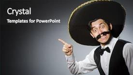  Presentation with mexican - Amazing presentation design having mexican man in funny concept backdrop and a dark gray colored foreground