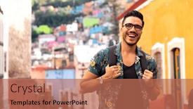  Presentation with mexican - Slide deck having mexican-man-visiting-colorful-guanajuato background and a coral colored foreground