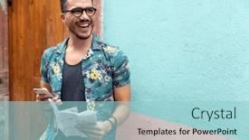  Presentation with mexican - Theme with mexican-man-visiting-colorful-guanajuato background and a light blue colored foreground