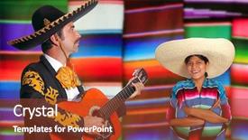  Presentation with mariachi - Presentation having mexican mariachi charro man background and a tawny brown colored foreground