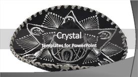  Presentation with mariachi - Presentation theme with mexican mariachi hat background and a  colored foreground