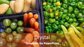  Presentation with mexican chili - Amazing PPT theme having mexican market vegetables chili habanero carrot potatoes cucumbers peppers backdrop and a crimson colored foreground