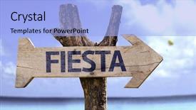  Presentation with fiesta - PPT theme enhanced with mexican music - fiesta in spanish - party background and a light blue colored foreground