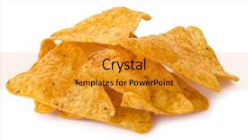  Presentation with nachos - PPT theme having mexican nachos chips isolated background and a gold colored foreground