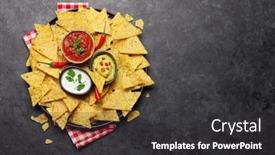  Presentation with salsa guacamole - Colorful slides enhanced with mexican-nachos-chips-with-various backdrop and a dark gray colored foreground