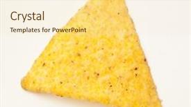  Presentation with nachos - Cool new PPT layouts with food corn chips - mexican nachos on white backdrop and a cream colored foreground