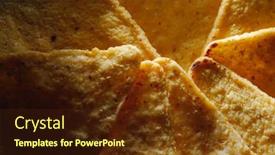  Presentation with mexican nachos tortilla chips - Presentation enhanced with mexican-nachos-tortilla-chips-close background and a tawny brown colored foreground