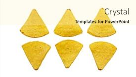  Presentation with mexican nachos tortilla chips - PPT theme consisting of mexican-nachos-tortilla-chips-isolated background and a blonde colored foreground