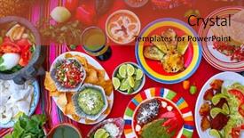  Presentation with mexico - Cool new presentation theme with mexican recipes mix backdrop and a red colored foreground