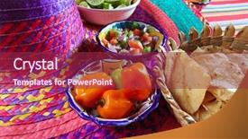  Presentation with mexico - Colorful theme enhanced with mexican sauces pico de gallo backdrop and a violet colored foreground