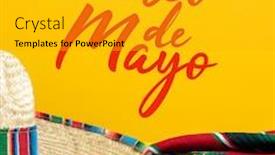  Presentation with mexican - Colorful slide set enhanced with mexican-serape-blanket-and-sombrero backdrop and a light gray colored foreground