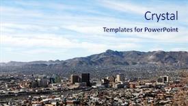  Presentation with mexican - Presentation theme consisting of mexican side of the border background and a sky blue colored foreground